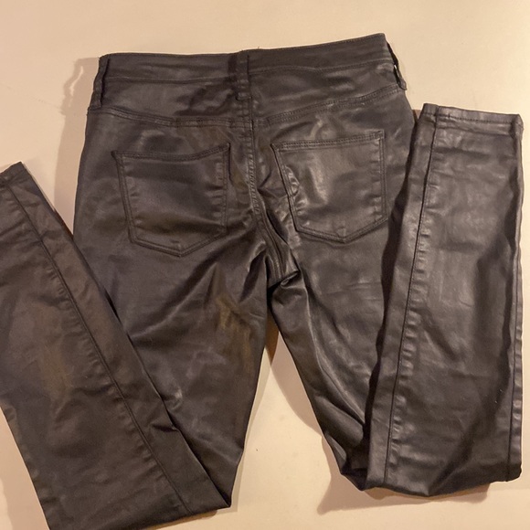 Shiny Black High Rise Skinny Jeans Universal Thread - Picture 4 of 4